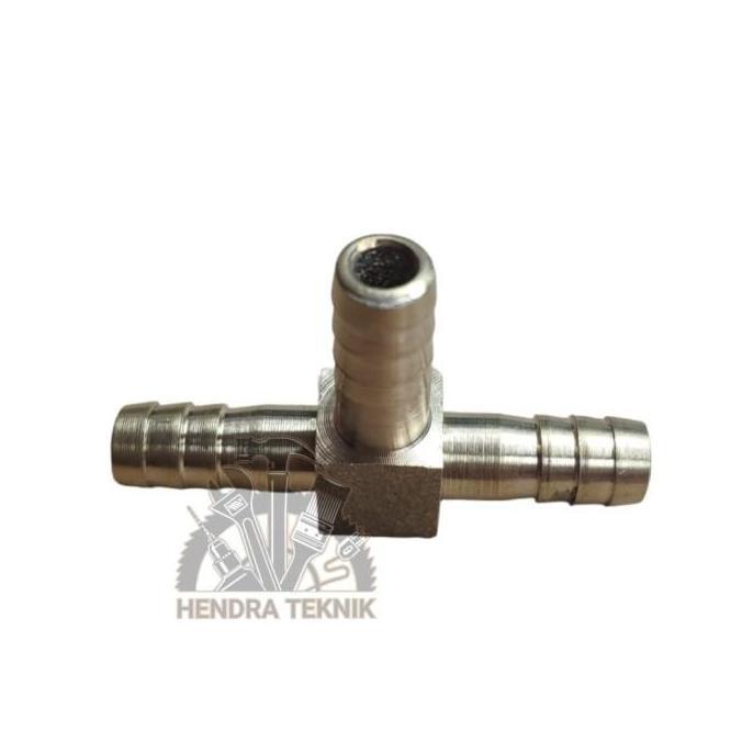 SAMBUNGAN SELANG T 7mm CABANG 3 1/4 TEE SELANG T CABANG ANGIN KUNINGAN