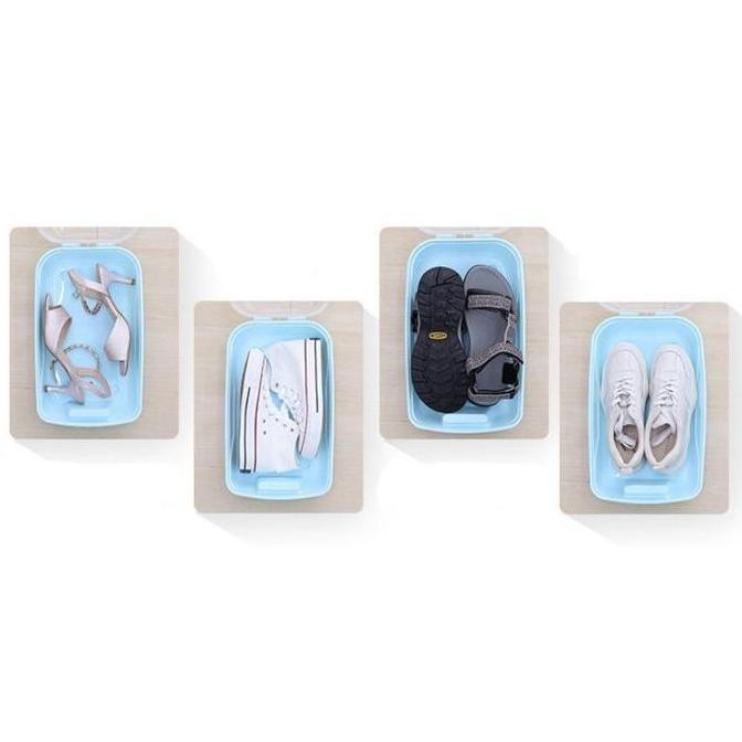 HL0199 Kotak Sepatu Plastik Transparan Penyimpanan Kotak Sepatu Shoes Storage Box