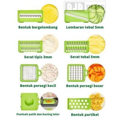 Pemotong sayur multifungsi dengan kotak, pemotongan otomatis irisan kentang, pasta bawang putih, pem