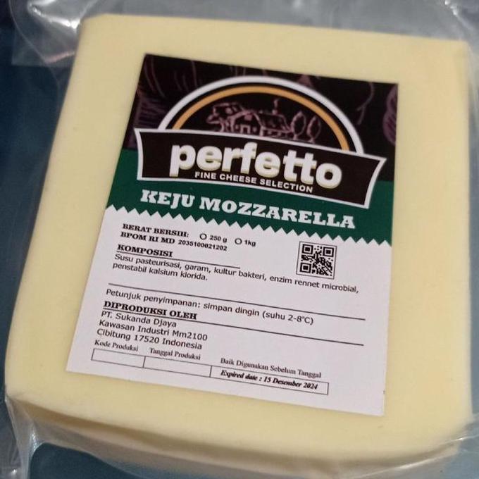 Keju Mozzarella Perfetto 1kg Murah/Perfetto mozzarella cheese 1kg - keju mozzarella perfetto exp