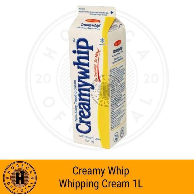 WHIPPING CREAM CREAMY WHIP NON DAIRY CREAM 1000ML / KRIMER CAIR 1 LITER