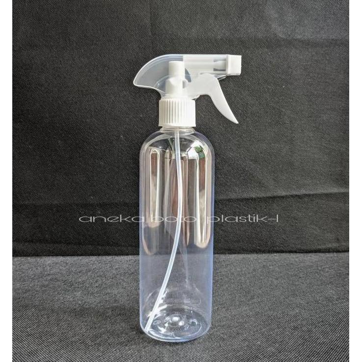 botol spray 500ml / botol kispray 500ml triger bening pet plastik