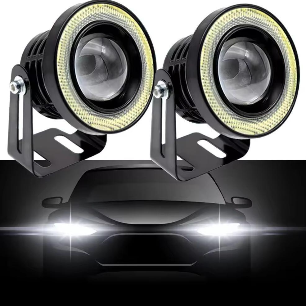 Awet Fog Lamp Lampu Kabut Sorot Angel Eye Mobil Motor 12Volt Innova Avanza Xenia Bulat Terang 3.5Inc