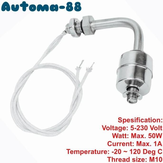 DJEESE Float Level Switch Stainless Steel L / Water Level Switch Type Elbow