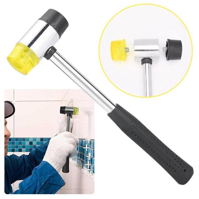 BLANCHENAM Palu Karet Plastik 2in1 Mini Rubber Hammer Soft Pasang Lantai Keramik Granit Parket Multi