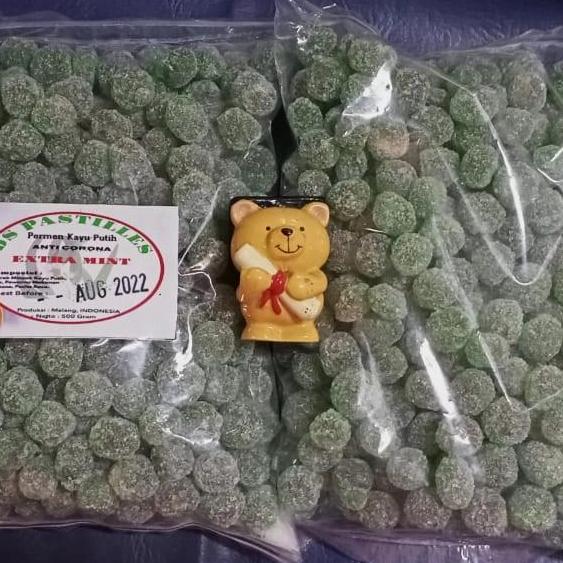 Permen Minyak Kayu Putih extra strong, permen jamu, pemen ijo