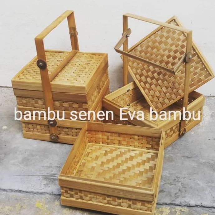 rantang bambu kotak susun 2