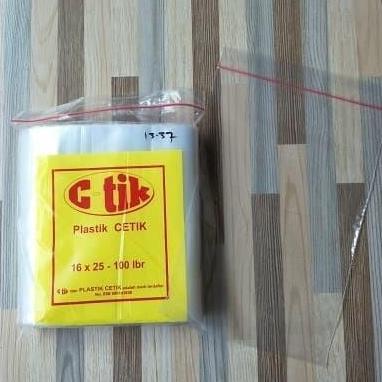 Plastik klip 16 x 25 tebal 04 / Klip Ctik 16 x 25 cm PER PACK