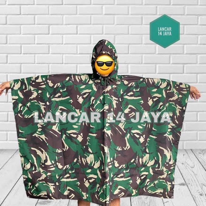 Ponco Loreng Model Jatah TNI Jas Hujan Loreng Model Jatah Bandung