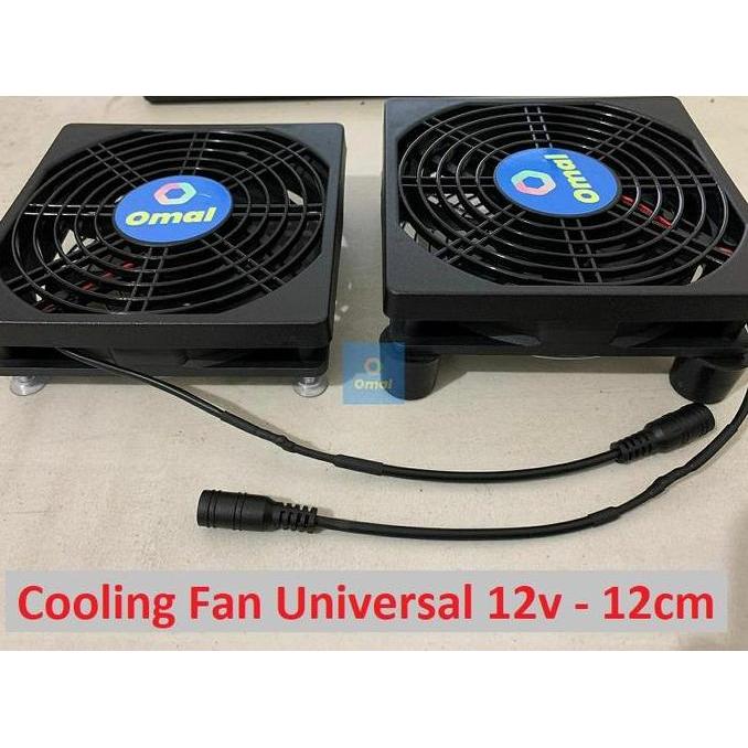 Fan Cooling Universal Kipas Pendingin Mutifungsi DC 12v 12cm Elektronik Laptop