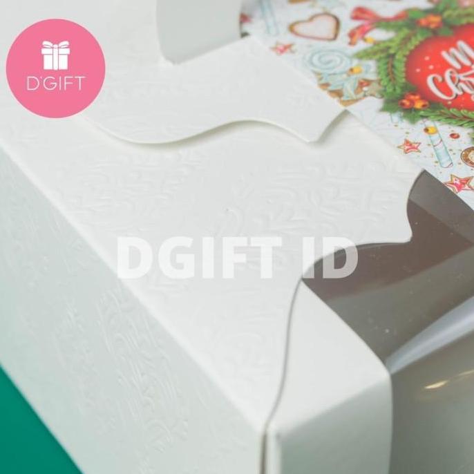 Box Kue Tart Mika Kotak Kue Mika Dus Mika Kue Transparan 22x22x10cm