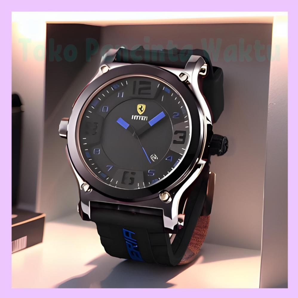 MURAH FASHION SPORTY JAM TANGAN PRIA JM23 SCUDERIA, DESAIN KEREN DAN TAHAN AIR