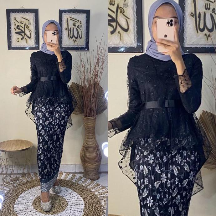 FAST DELIVERY KIRANA OL - (BISA COD) SETELAN KEBAYA MODERN AURORA PITA/KEBAYA WISUDA MODERN KEKINIAN