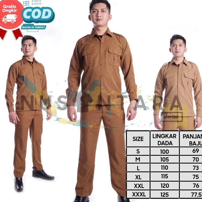 Termudah Seragam Pns Pria Lengan Panjang Dan Lengan Pendek Seragam Keki Pemda Pria