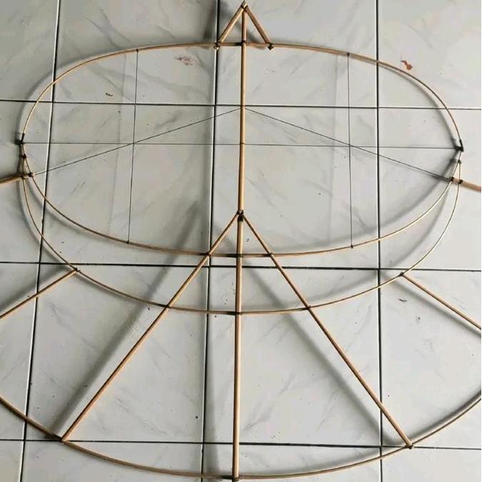 Rangka layangan pegon semok sayap 80cm/100cm & 150cm (Merakit Sendiri) Bambu
