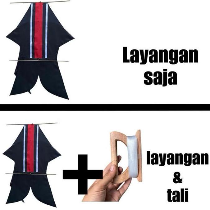 Layangan Bebean Kain 80 x 1 meter - Bebean Kain - Layangan Ikan Bali - Layangan Knockdown - Bebean K