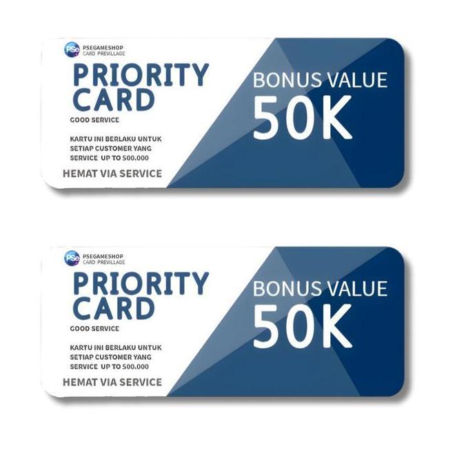 PRIORITY CARD Service Previllage / Kartu Service Console Nintendo switch / PS3 / PS4 / PS5