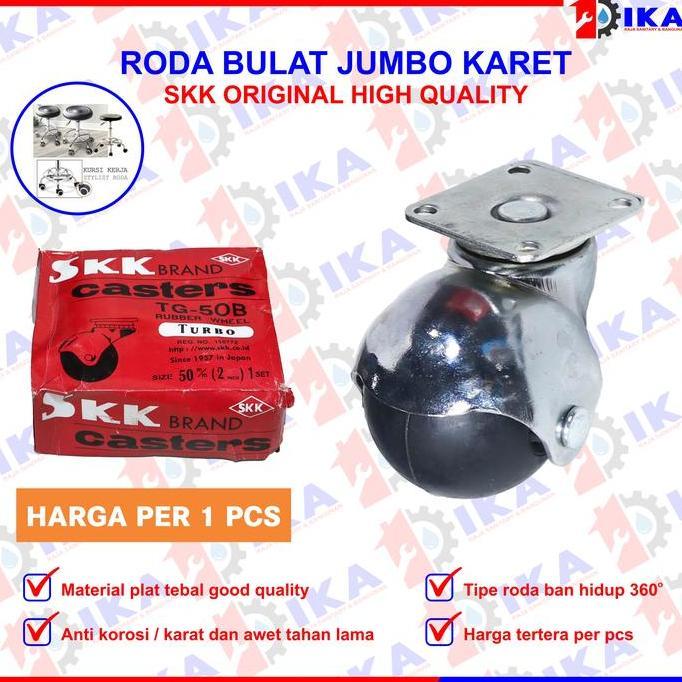 FKINAPE Roda Etalase Roda Bulat Karet SKK TG 50 UKURAN JUMBO Roda Kursi Lemari Rak 1 pcs