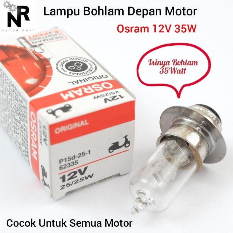 DISKON HEMAT Bohlam Depan Osram Bohlam Halogen Osram 25watt Bohlam Lampu Depan 12V Lampu Depan Motor