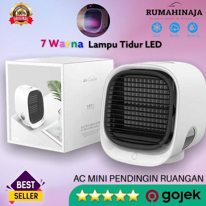 Enju- Ac Mini Portable Humidifier Untuk Kamar Dingin Pendingin Ruangan Led