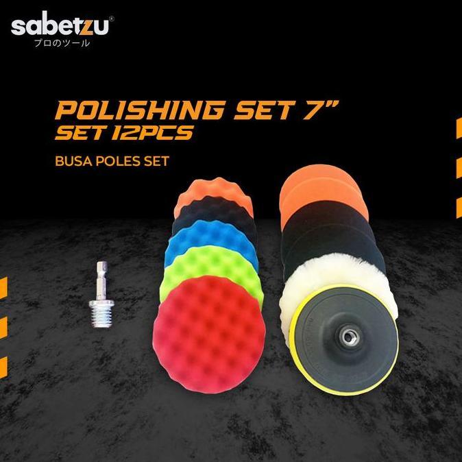 Murah Busa Spon Wool Backing Pad Poles Car Polishing Waxing Mobil 7 Inch 7"