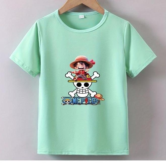 Promo Kaos Anak One Piece/ Baju Anak Anime Luffy/ Atasan Anak Luffy One Piece Cod