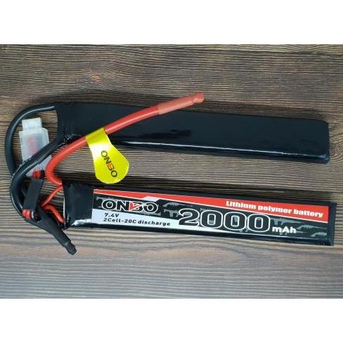 Lipo 2S Sugus 7.4V 2000Mah 20-40C 2Packs Onbo Power Untuk Airsoft