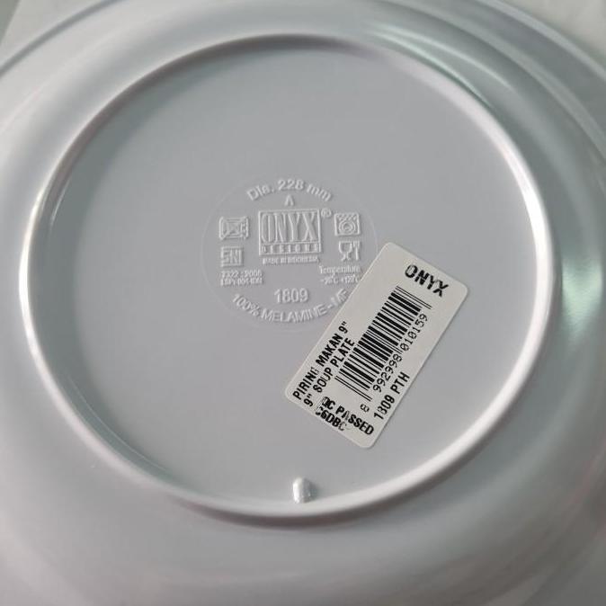 Ebyokurwa- 1809 Piring Makan Uk 9" Melamin,  Onyx