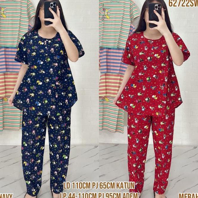 Baju Tidur Merlin Baju Tidur Merlin Cp Dewasa Setelan Katun Motif