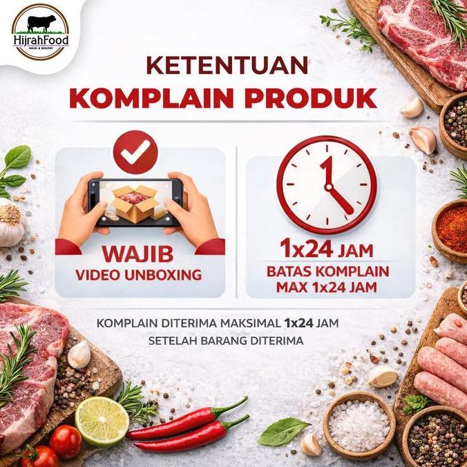 Enyama- Hijrahfood Bistik Lidah / Lidah Sapi Slice Tebal | Beef Ox Tongue - 250 Gram