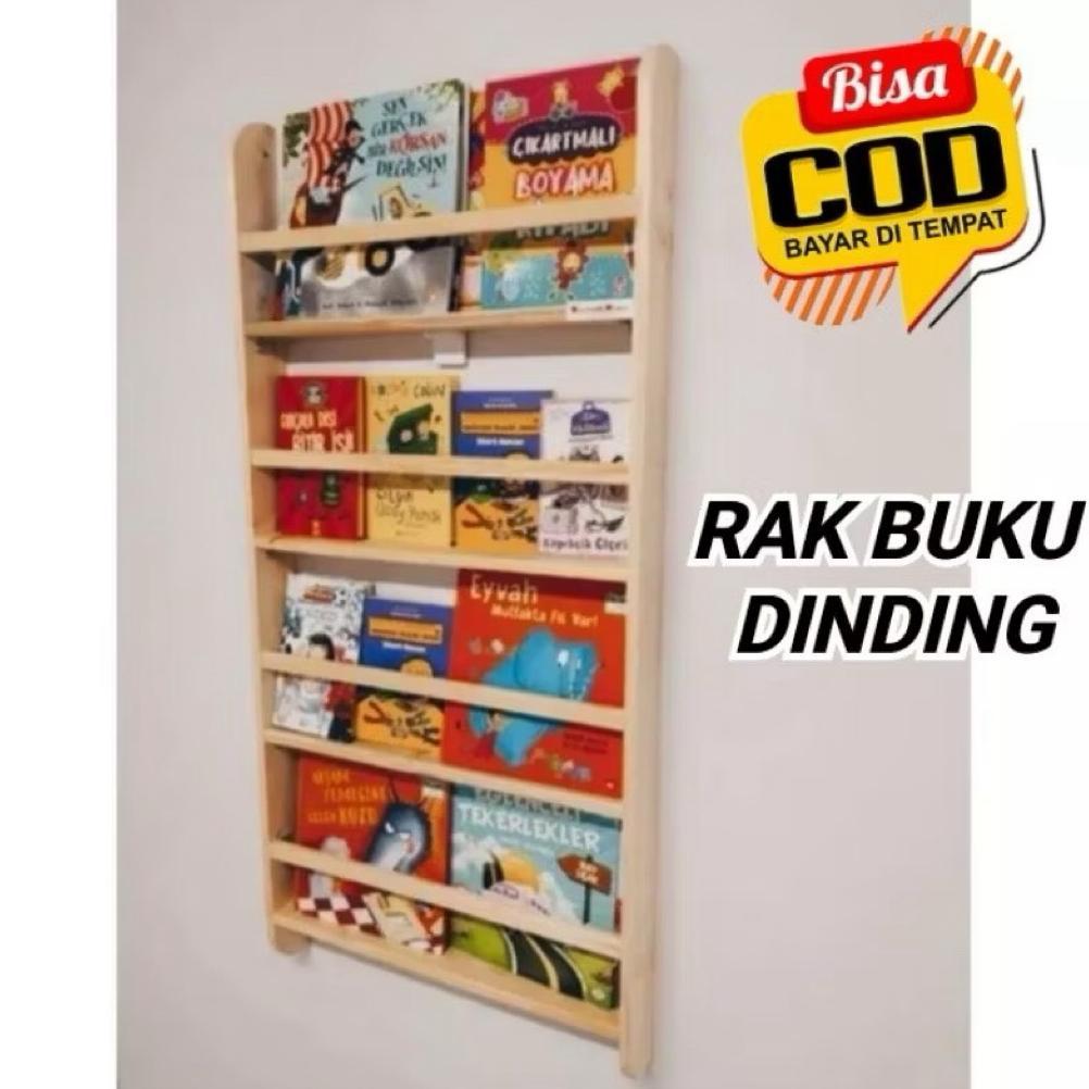 Murah Rak Buku Tempel Dinding Tempat Penyimpanan Buku
