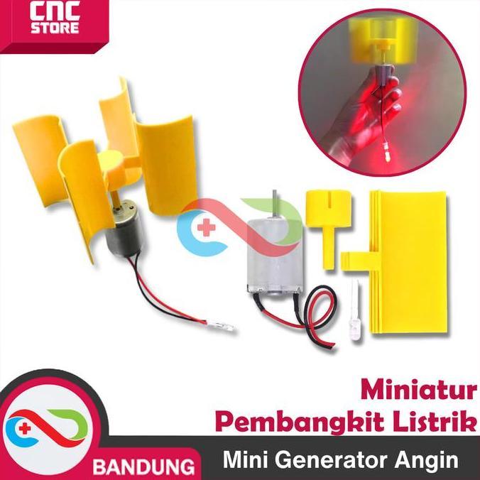MINIATUR PEMBANGKIT LISTRIK TENAGA ANGIN DIY SENSOR KECEPATAN ANGIN UP TO 5V