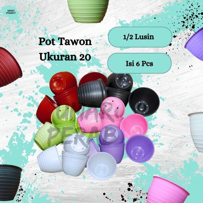 Grosir 12 Lusin Pot 20 Pot Pot Bunga Pot Plastik Umaro Perabot
