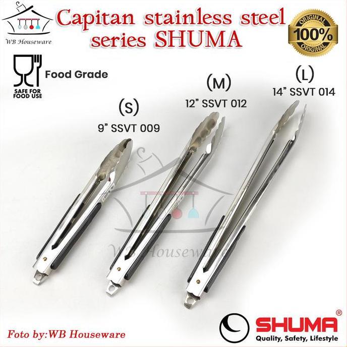 Cucina- Penjepit Capit Jepit Stainless Makanan Kue Gorengan Panggangan Grill Bbq Shuma