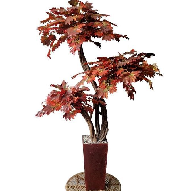 BEST PRICE - pohon maple artificial - pohon maple tinggi 170 cm - pohon maple coklat