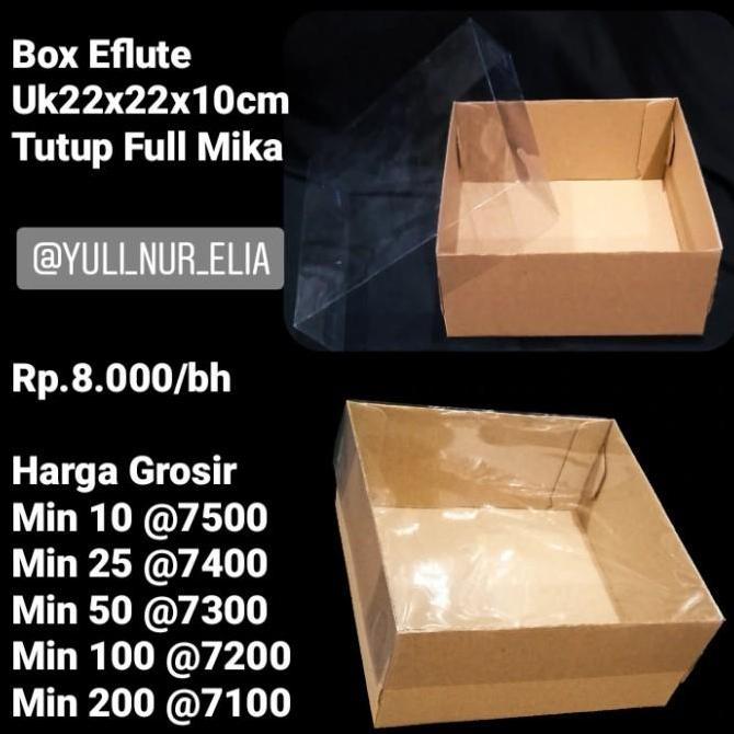 Box Eflute 22x22x10cm Tutup Full Mika