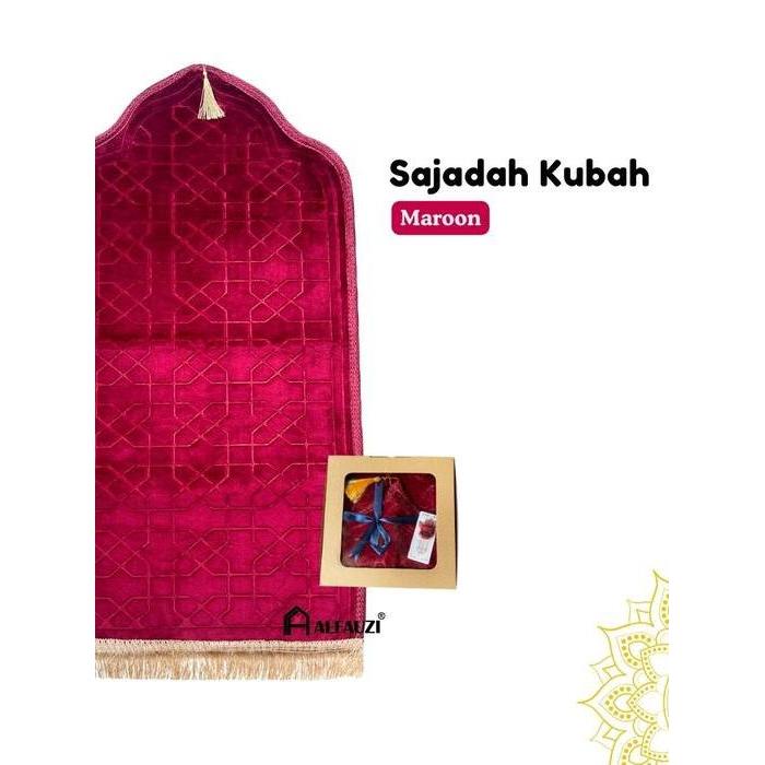 Sajadah Kubah Mini / Sajadah Tebal / Sajadah Kubah / Sajadah Busa Premium / Hampers Sajadah - MAROON