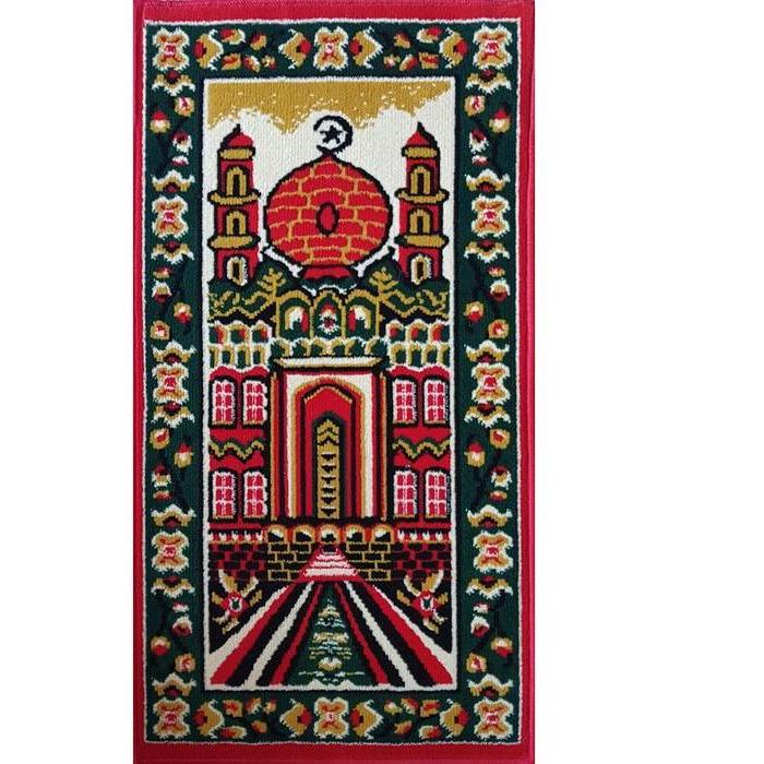 Karpet Sajadah Mesjid 570 x 105 cm BCF MEDEENA PANJANG 10 ORANG - Merah