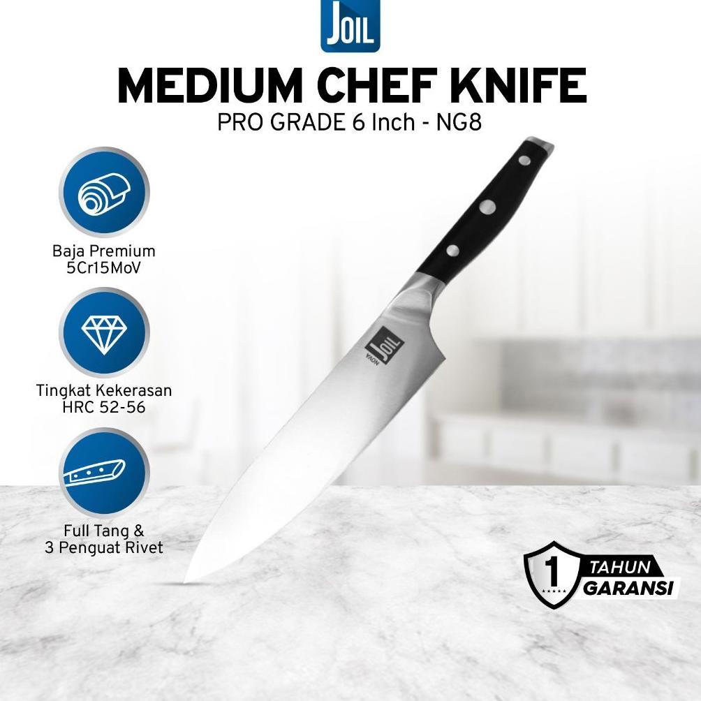 Termurah / Hot Sale Joil Pisau Dapur Medium Chef Knife 15 Cm Stainless Steel - Ng8