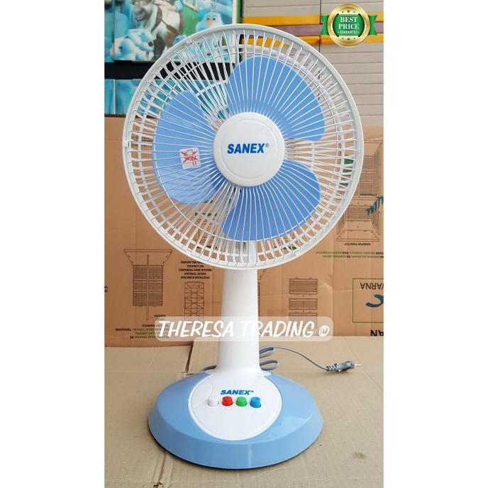 KIPAS ANGIN MEJA DESK FAN SANEX 10 INCH LOW NOISE LOW WATT WITH GRILL