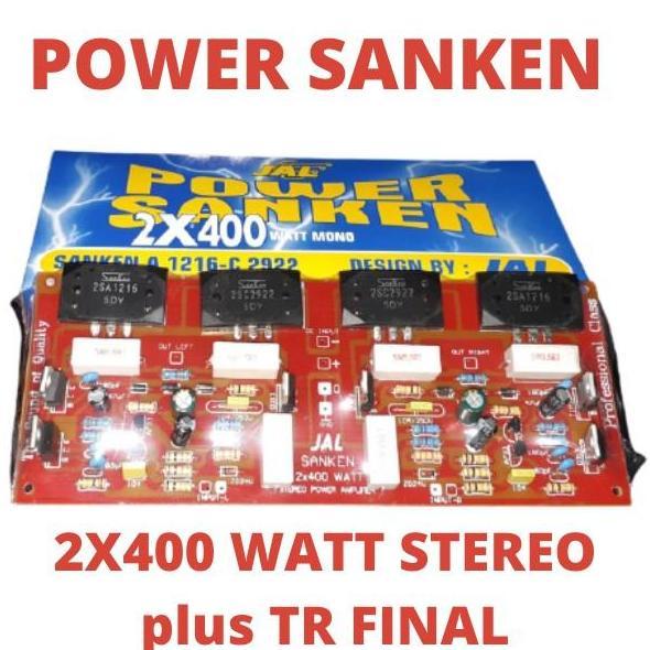KIT DRIVER POWER AMPLI SANKEN 2x400WATT STEREO plus TR AMPLIFIER EMPLI