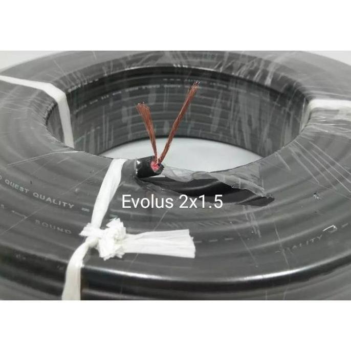 Kabel Listrik/Audio Serabut HYO Evolus 2x1.5 Hitam