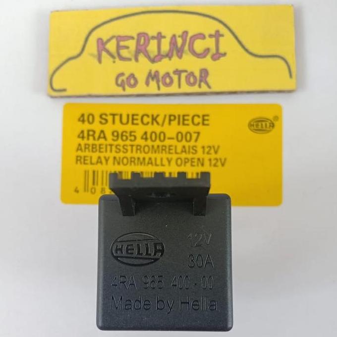 RELAY HELLA KAKI 4 12V 30A - RELAY KLAKSON HELLA - RELAY LAMPU HELLA