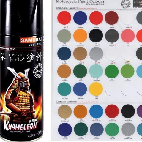 Samurai Paint Kurobushi Pilok Pilox Warna Glossy Doff Dop Metallic (400cc) Hitam Biru Merah Clear Go