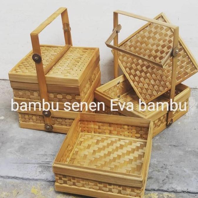 rantang bambu kotak susun 2