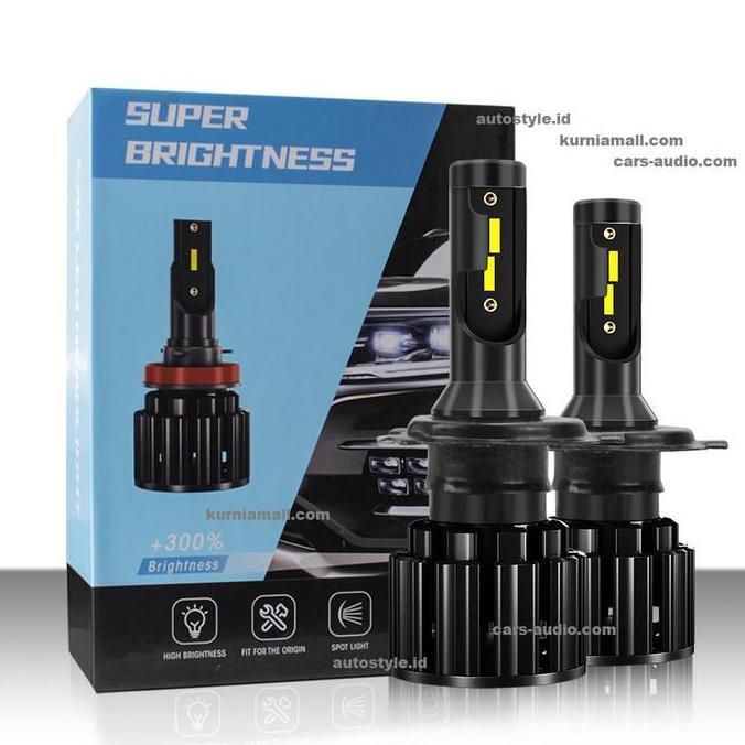 S8 H4 Lampu led mobil H4 putih Terang 50 watt 10000 lumens LED