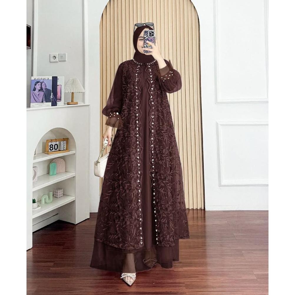 Bagus Gamis Lebaran/ Maxi Tile Mutiara Lydr/ Maxi Lyodra M L Xl Xxl