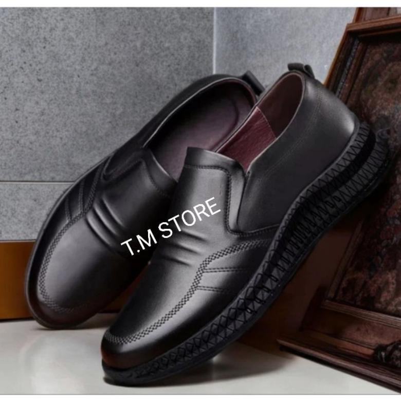 Murah Sepatu Pria Pantofel Formal Kerja Sepatu Pantofel Hitam Kasual Keren