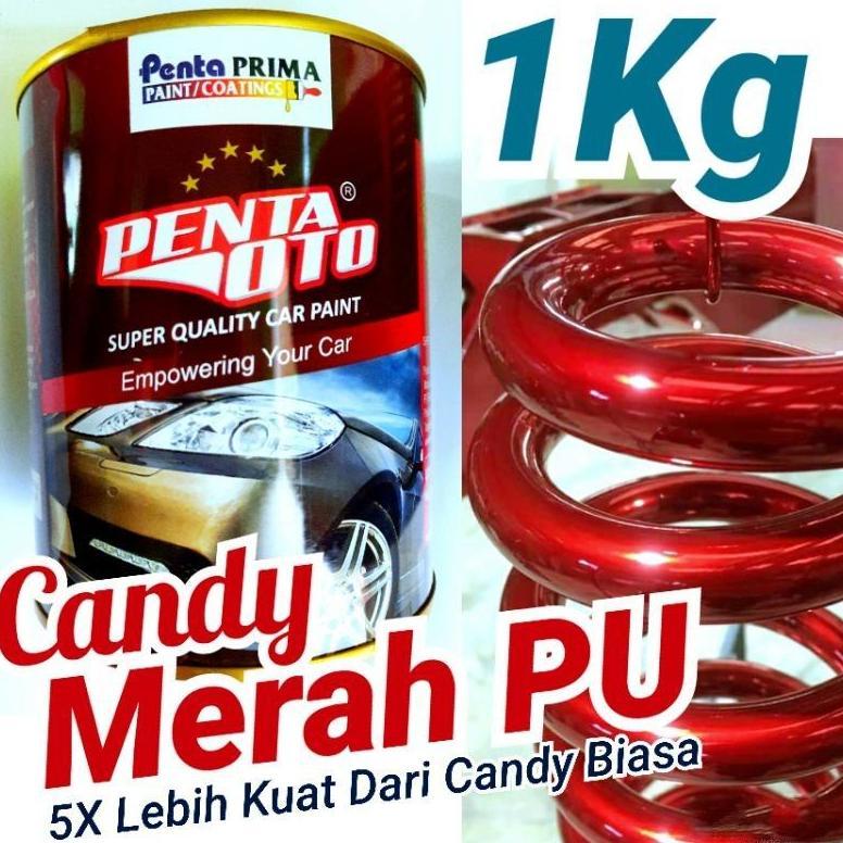 Cat Candytone Red PU Penta Oto Candy Tone Ungu merah Terang1Kg