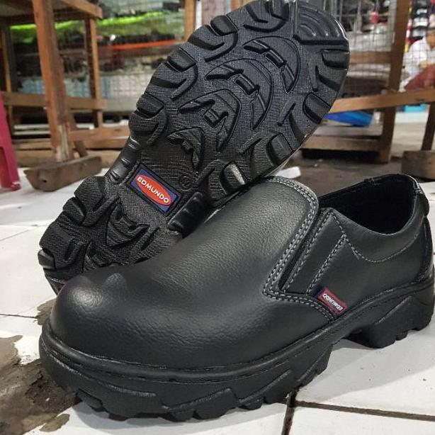 Grade Ori Sepatu Safety  Boot Pria  Safty King Shoes Edmundo Silp On Ujung Besi Harga Terjangkau